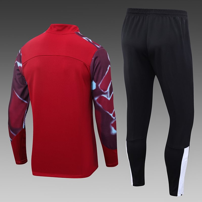 2022/2023 West Ham United Half-Pull Training Suit Maroon Red Football Shirt