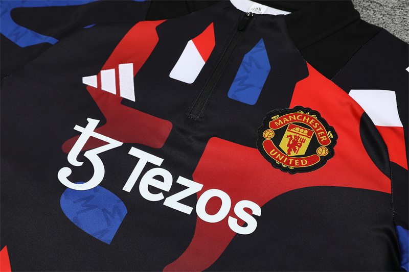 2024/2025 Manchester United Half-Pull Training Football Jersey
