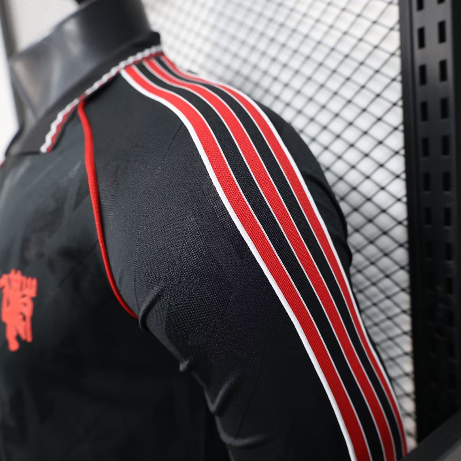 2024/2025 Retro Manchester United black Long Sleeves version soccer jersey