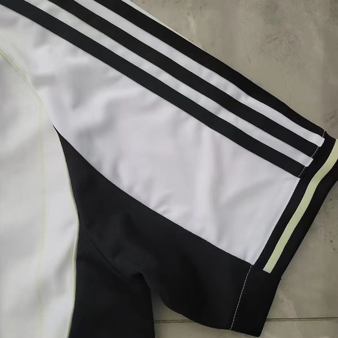 25/26 New Real Madrid Short Sleeve American Striped Football Shirt