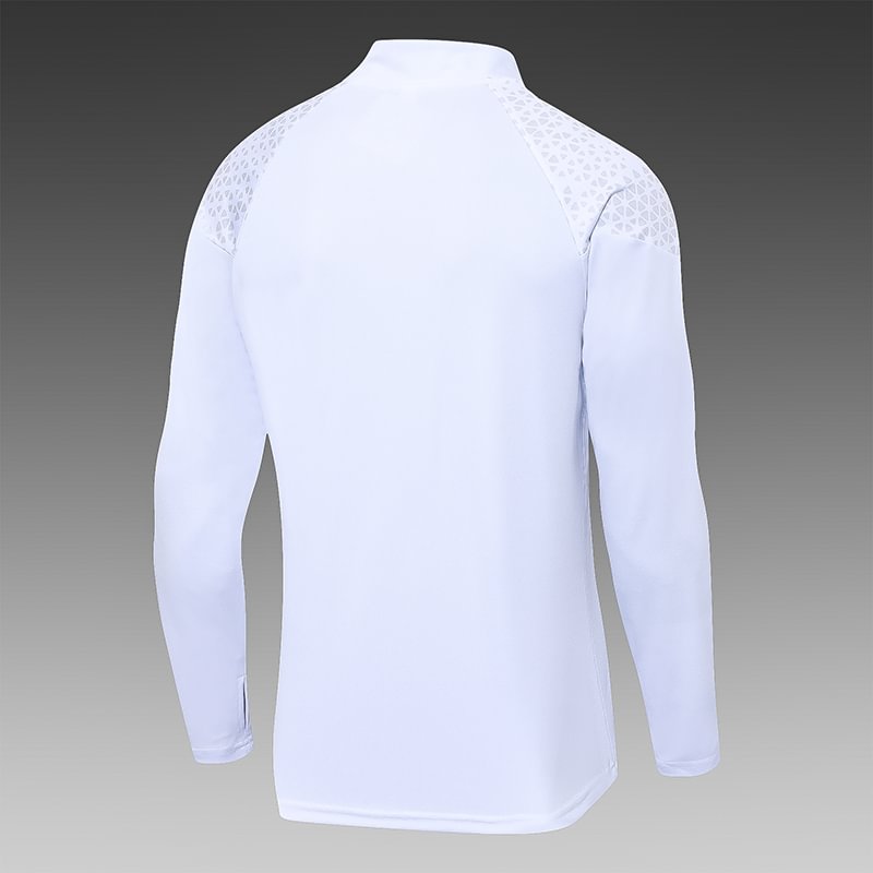 2023/2024 AC Milan Half-Pull Training Suit White Football Shirt