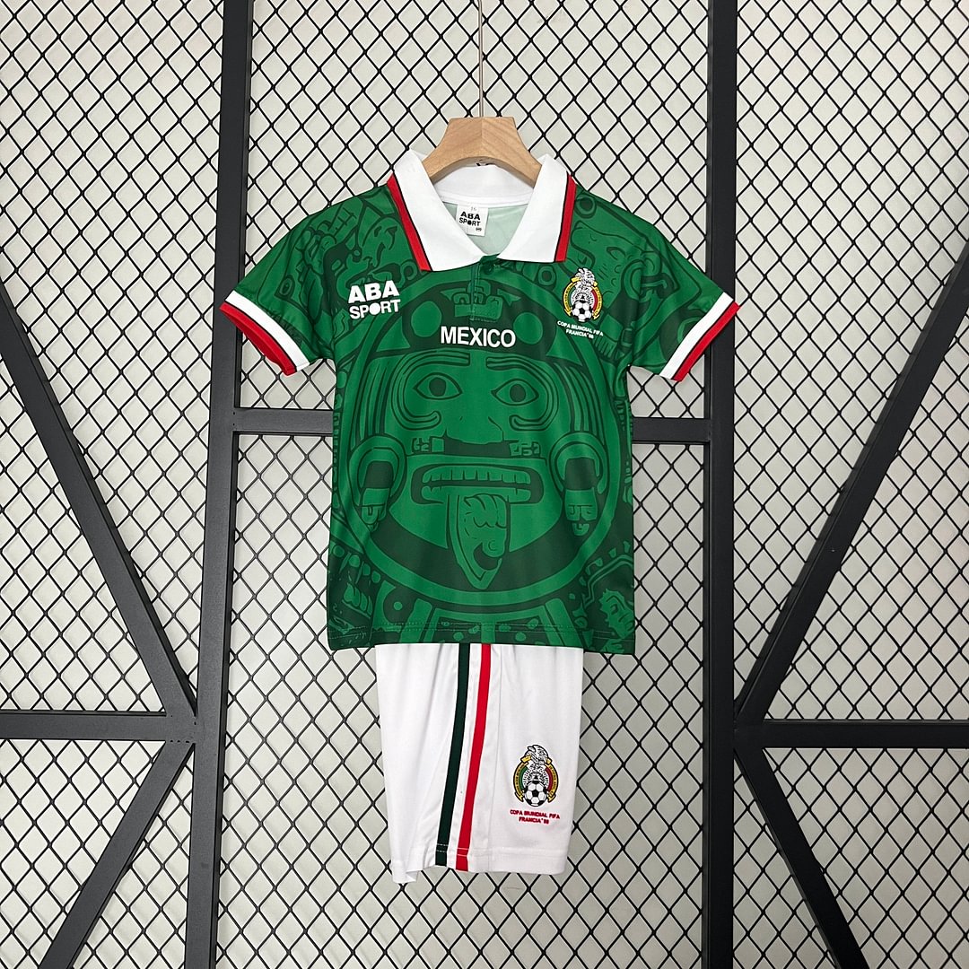 1998 Mexico Retro Home Football Shirt Kids