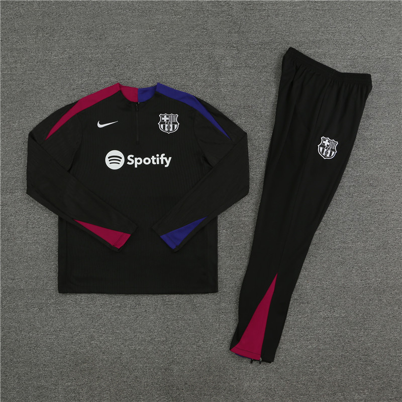 2024/2025 Barcelona Black Half-Pull Training Suit