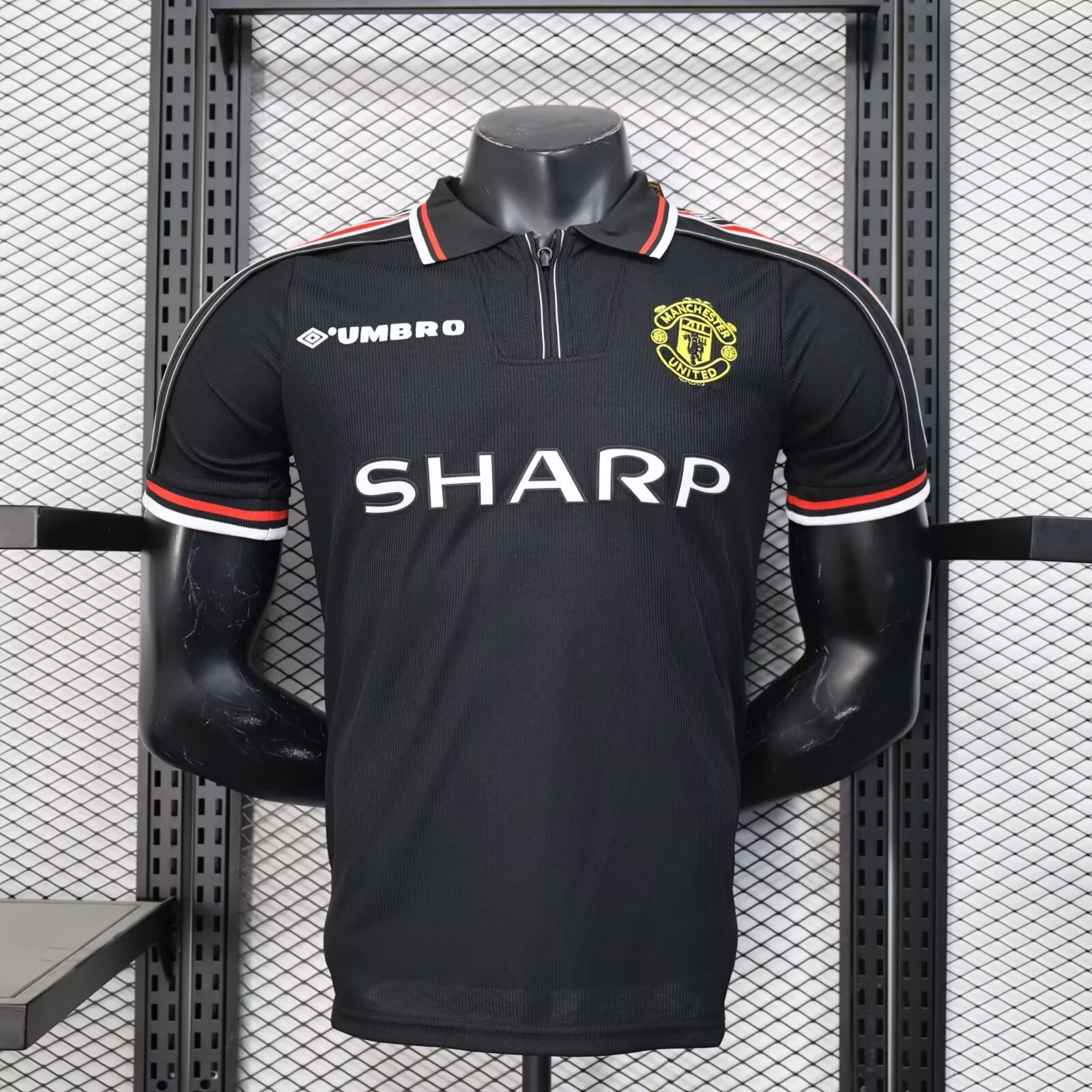 1998/1999 Manchester United Retro Edition Football Jersey Black