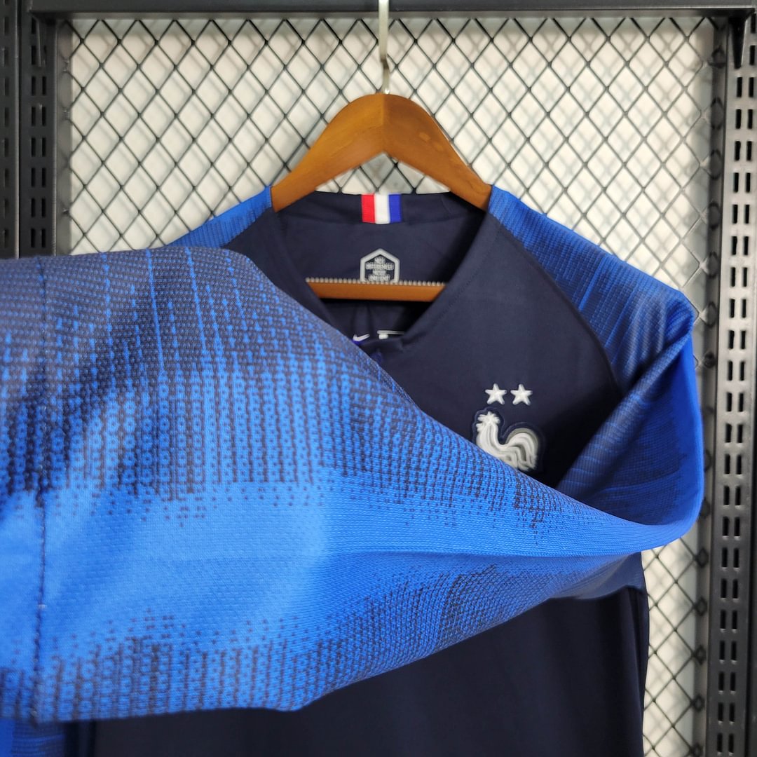 2018 France Retro Long Sleeve Home Football Shirt