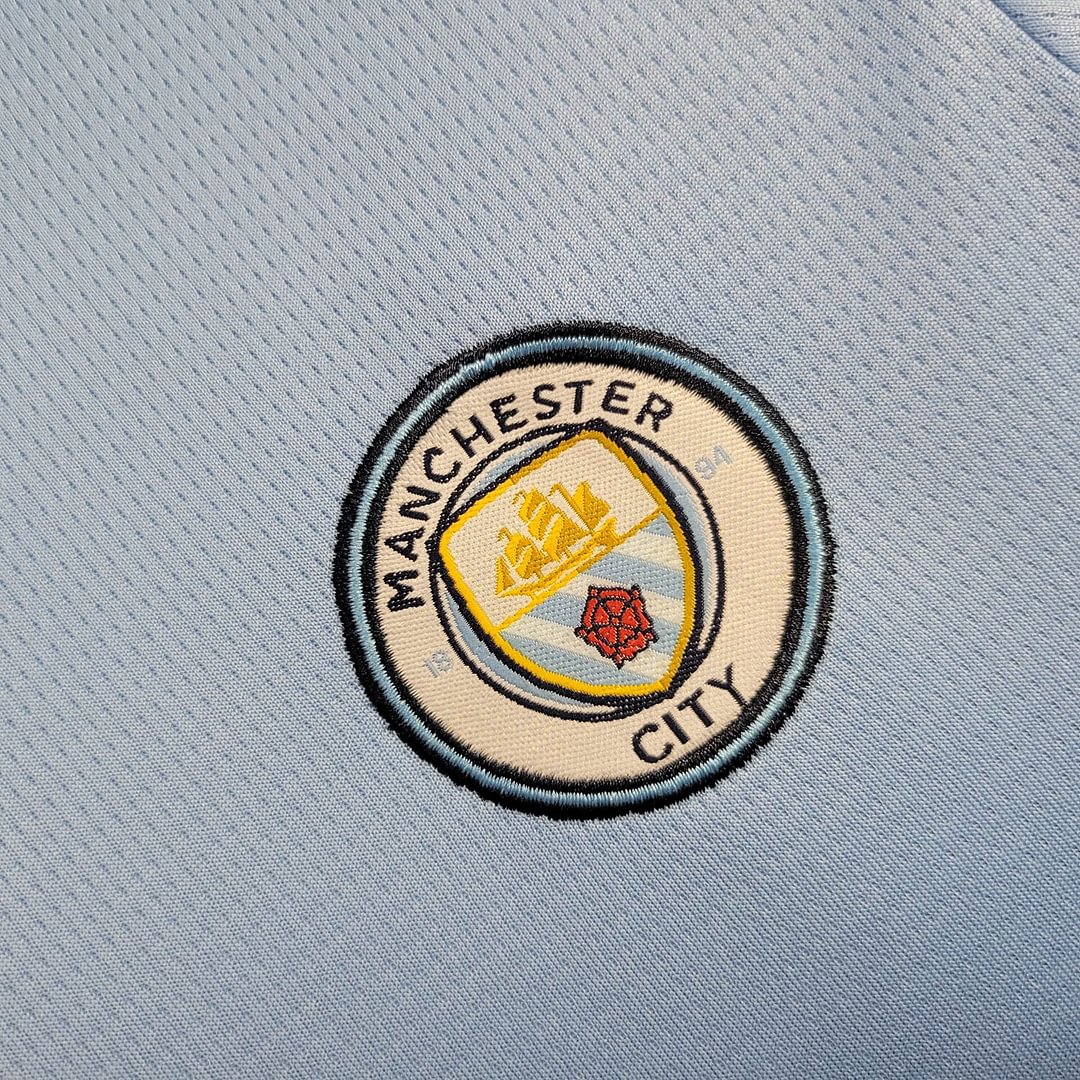 2024/2025 Manchester City Long Sleeve Home Football Shirt Kids Size