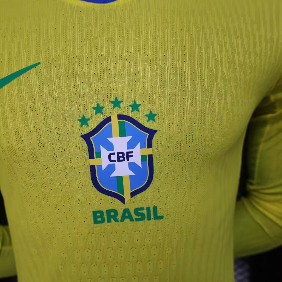 2025/2026 Brazil Long sleeves Home Football Shirt For Player Version