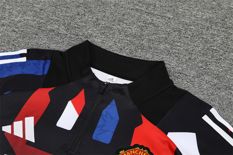 2024/2025 Manchester United Half-Pull Training Football Jersey