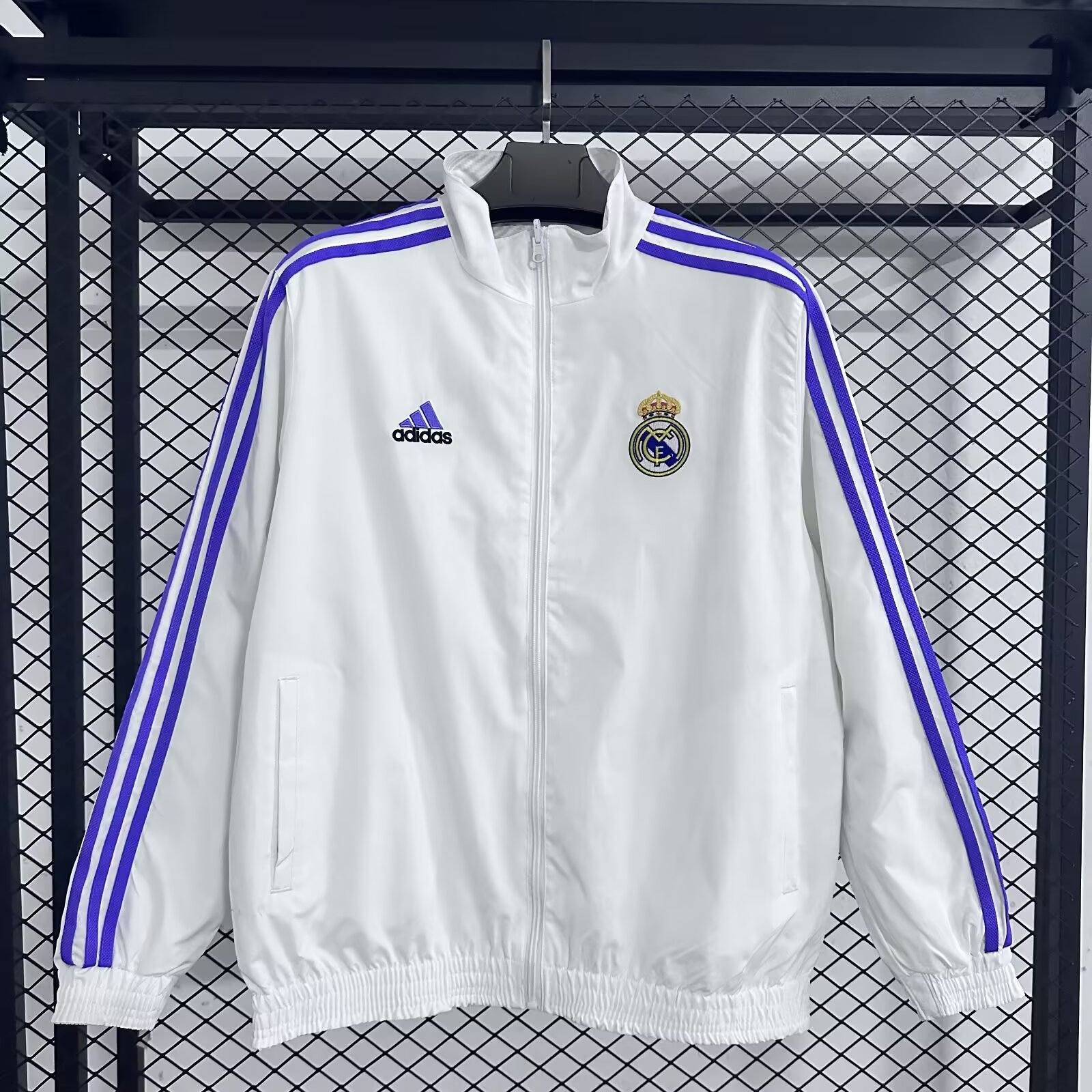 2025/2026 Real Madrid Reversible Windbreaker( White)Football Shirt