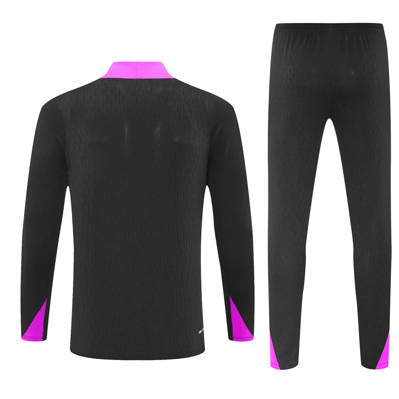 2025/2026 England Black Half zip training suit set