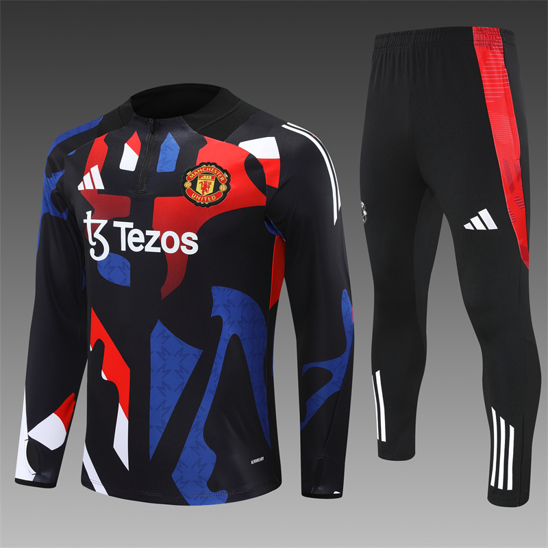 2024/2025 Manchester United Half-Pull Training Football Jersey