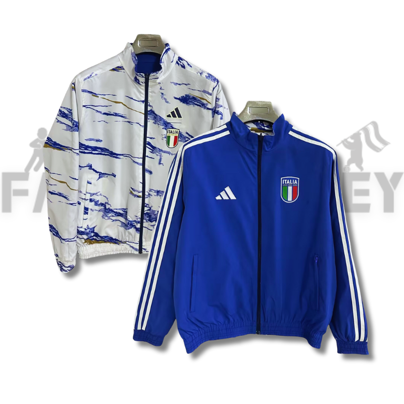 2024/2025 Italy (Blue-White)Reversible Windbreaker Football Shirt