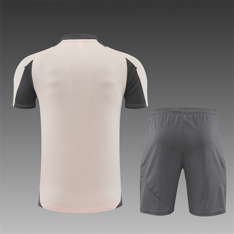 2024/2025 Real Madrid Grey And Pink Purple Training Wear Suit Shirt