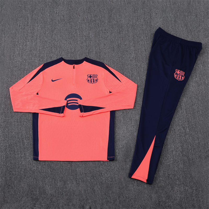 2024/2025 Barcelona Half-Pull orange Training Suit