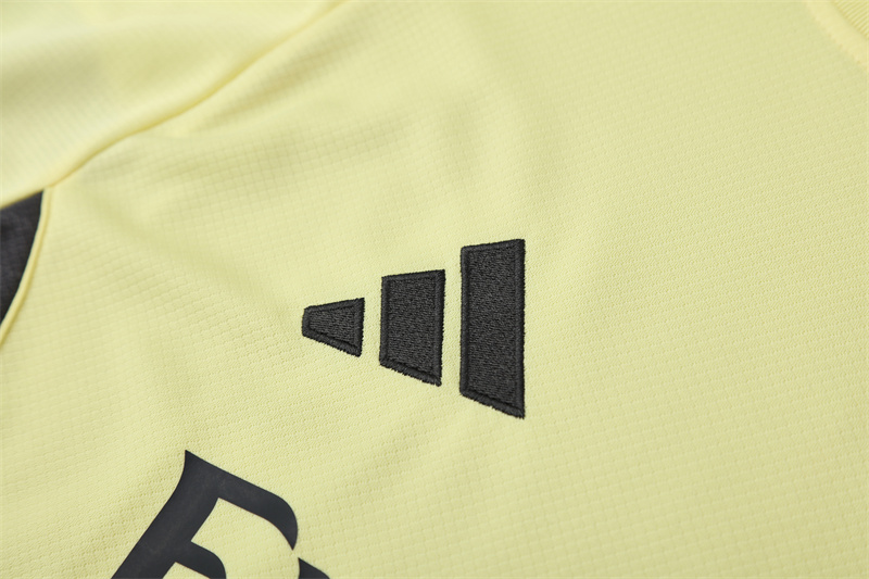 2025/2026 Real Madrid yellow Training Wear Suit Shirt