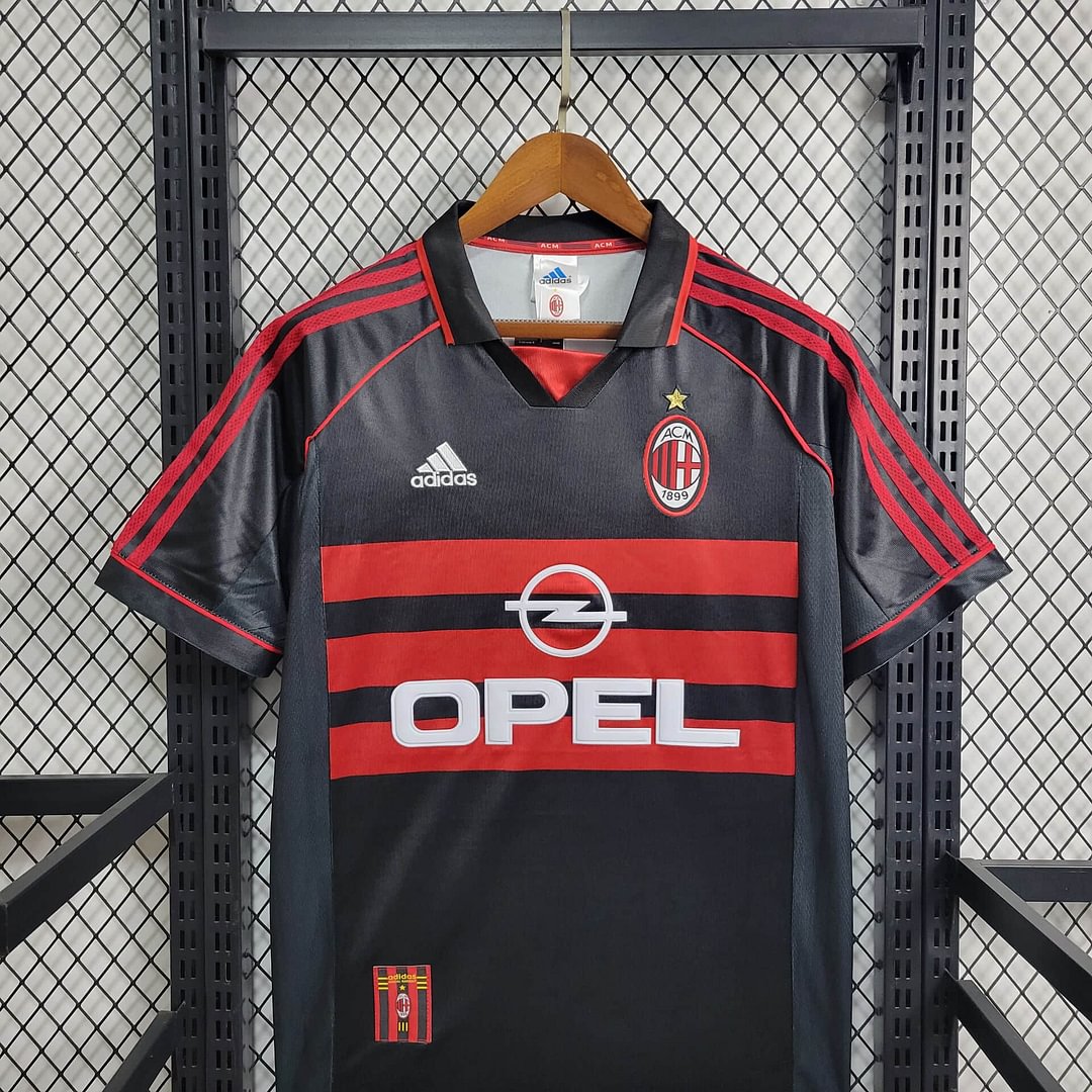1998/1999 AC Milan Black Retro Third Away Football Shirt