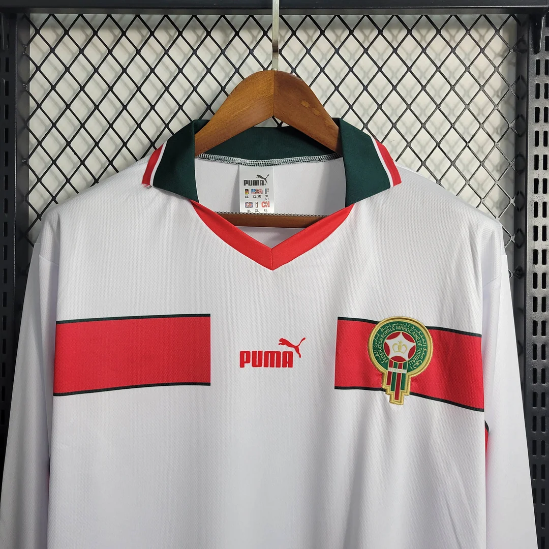1998 Retro Long Sleeve Morocco Away Football Shirt