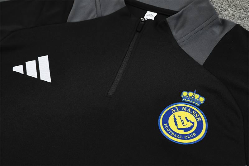 2024/2025 Al-Nassr Half-Pull Training Suit Black Football Shirt