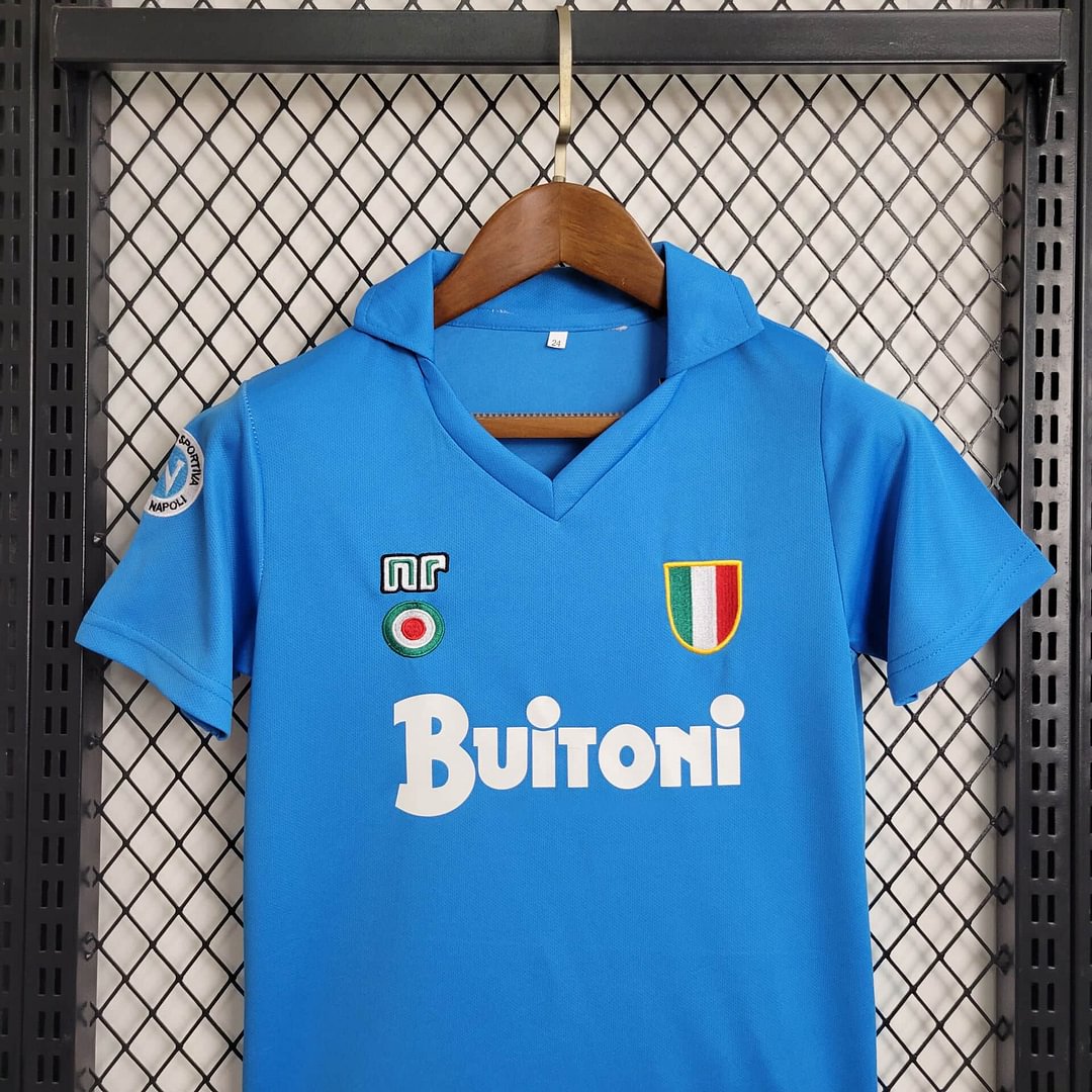 1987/1988 Retro Napoli Home Football Shirt Kids