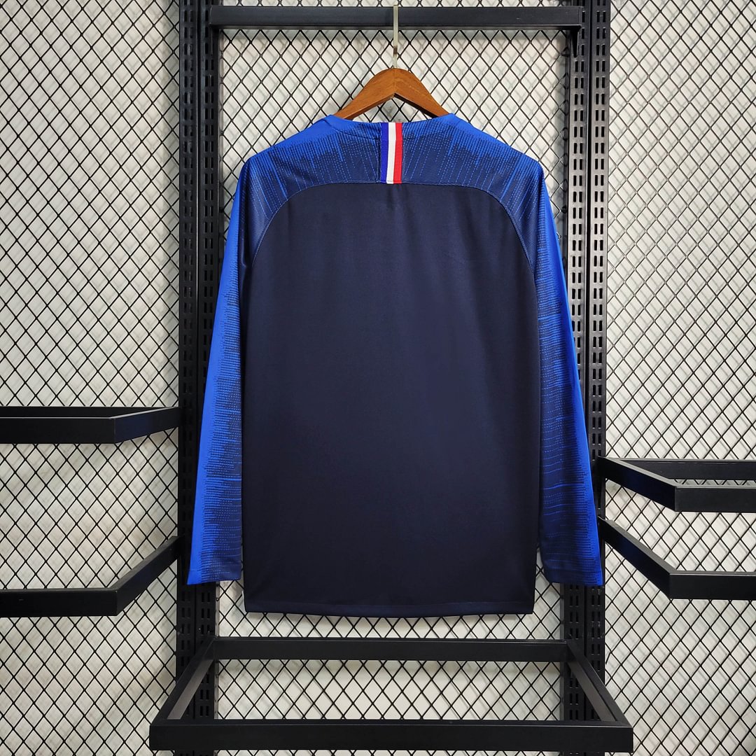 2018 France Retro Long Sleeve Home Football Shirt