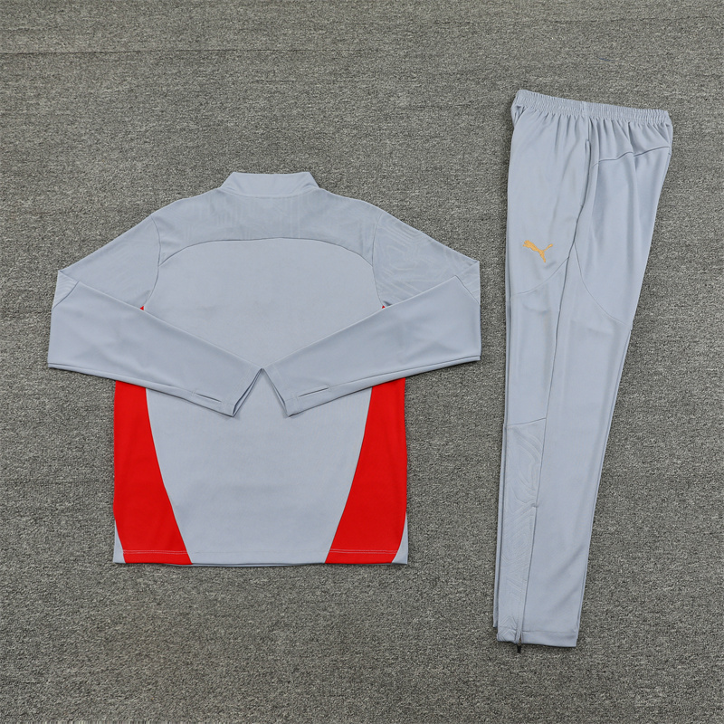 2024/2025 AC Milan Grey Half-Pull Training Suit Player Edition