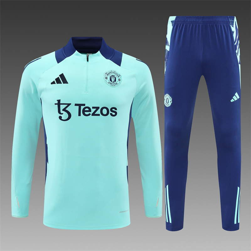 2024/2025 Manchester United Half-Pull Training Football Jersey