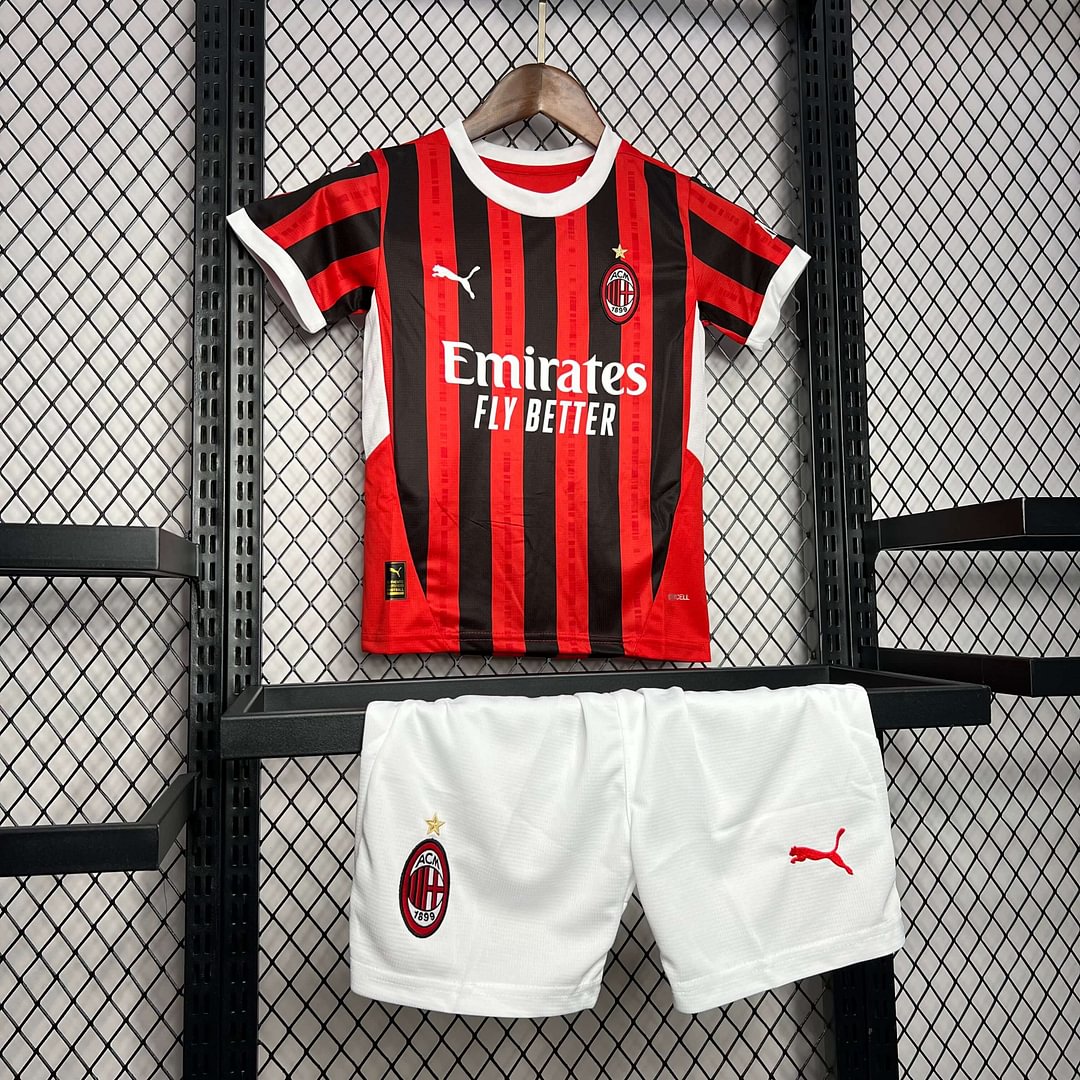 2024/2025 AC Milan Home Football Shirt Kids