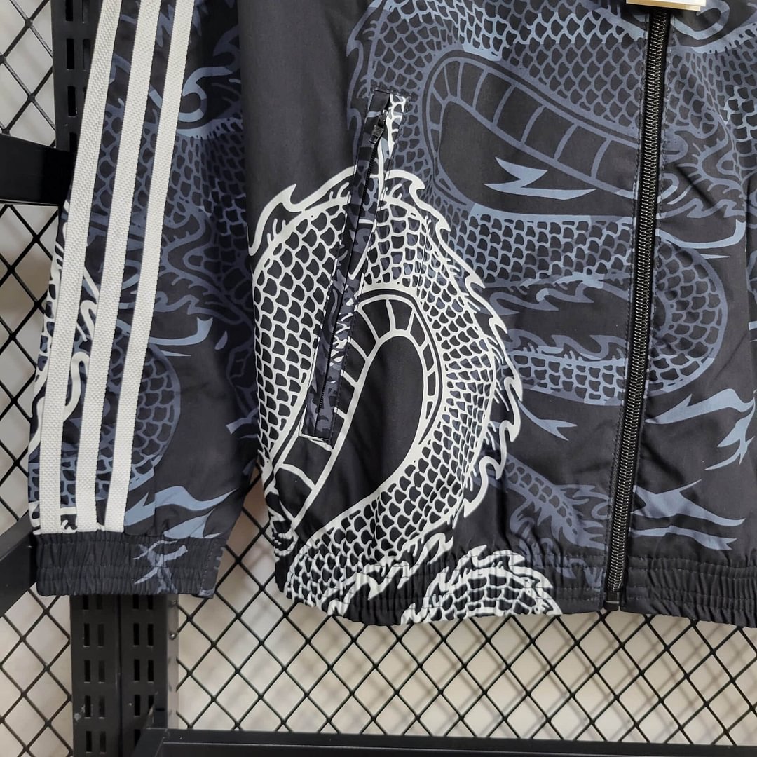 2024/2025 Real Madrid (Black dragon) Reversible Windbreaker Football Shirt