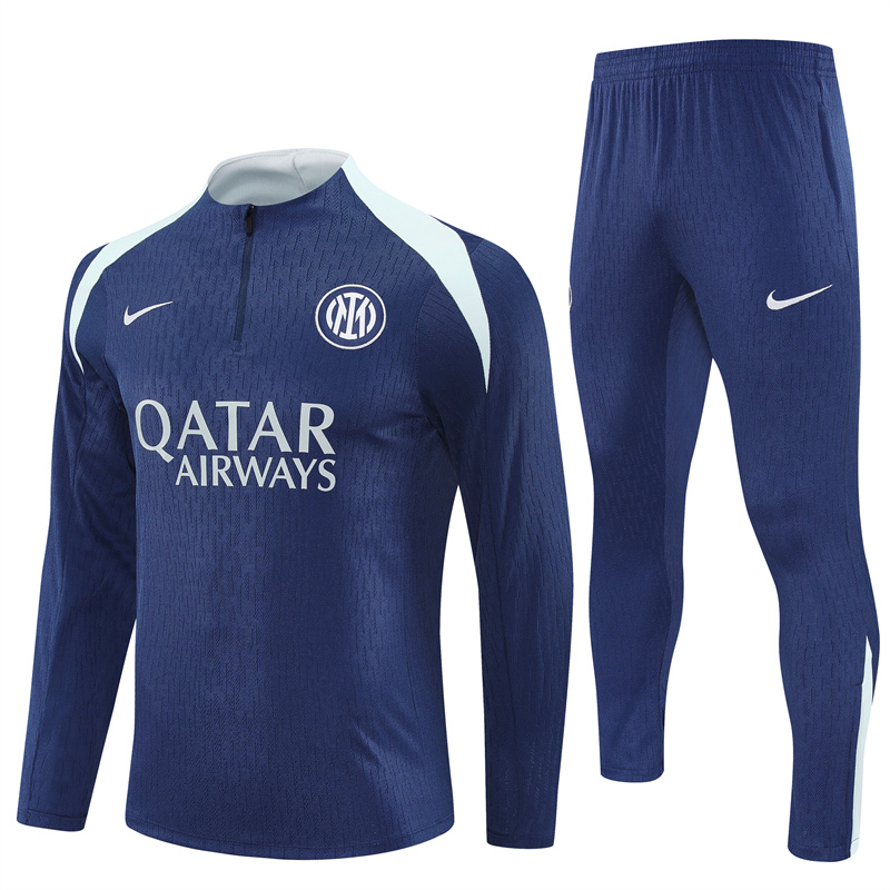 2025/2026 Inter Milan Training Wear Blue Suit Shirt