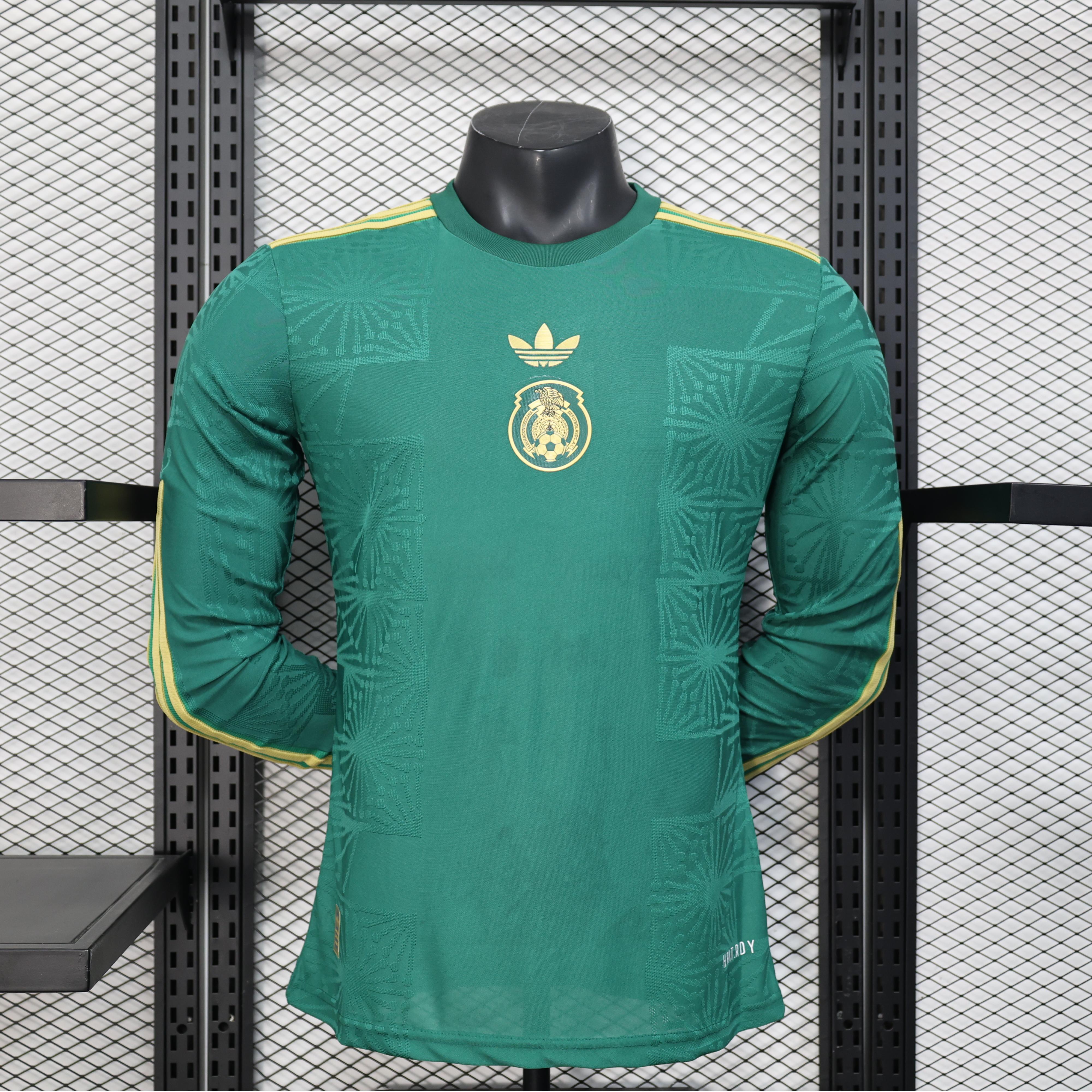 2025/2026 Mexico Concacaf Gold Cup Green Long sleeves Special Edition Football Shirt For Player Version