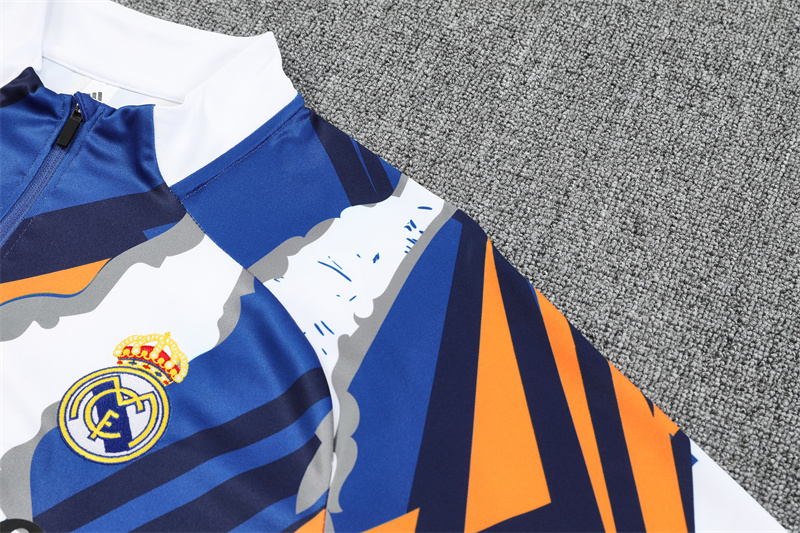20255/2026 Real Madrid Long Zipped Jacket Training Suit