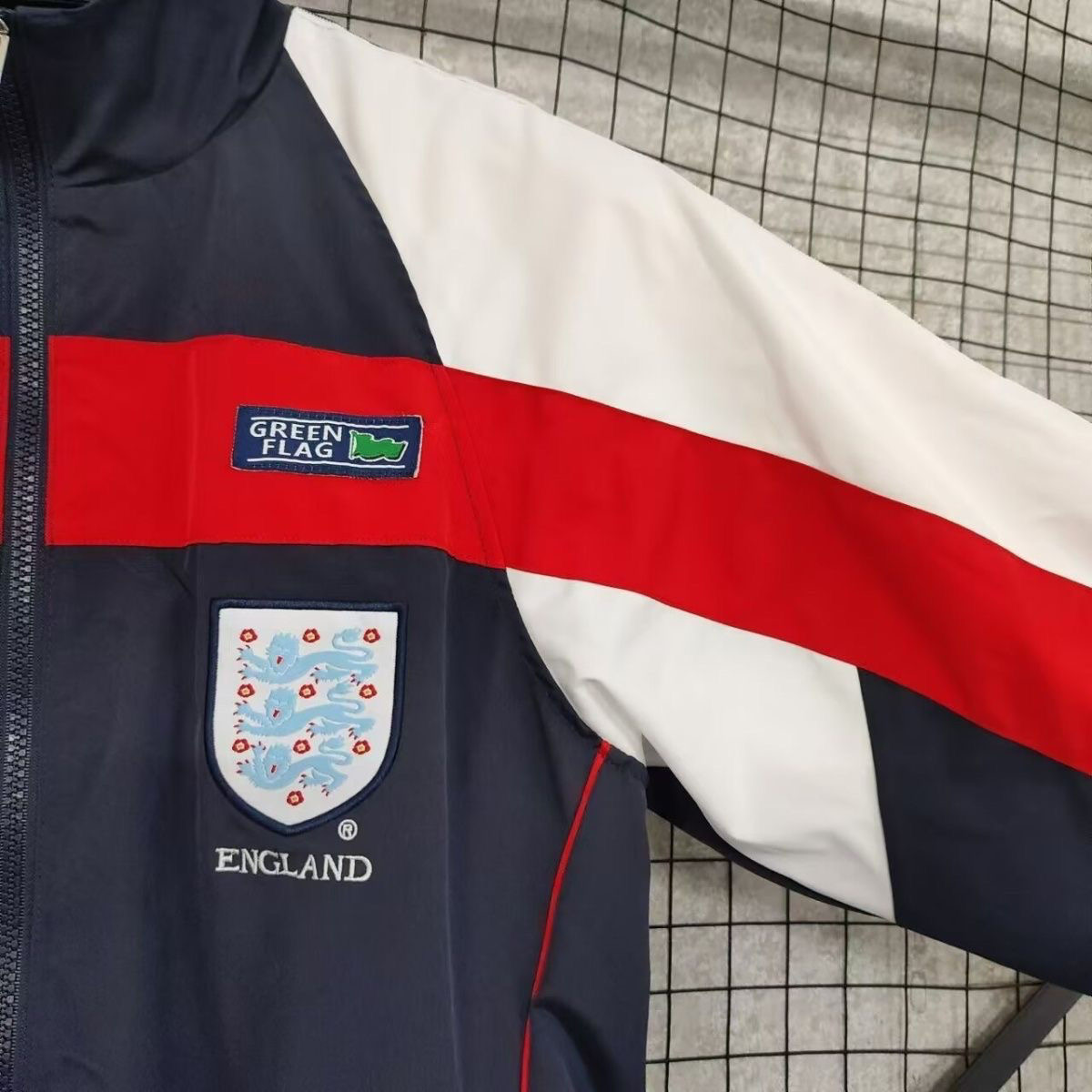 1998 England Retro Away Windbreaker Football Shirt