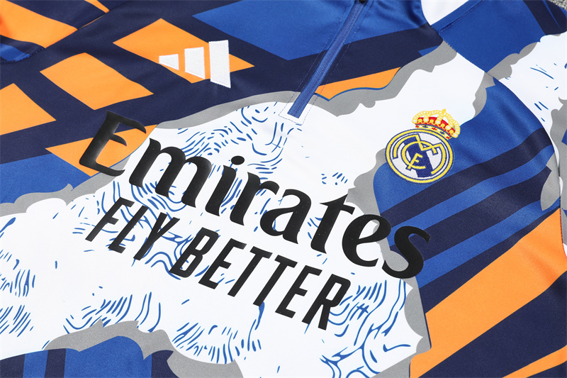 20255/2026 Real Madrid Long Zipped Jacket Training Suit
