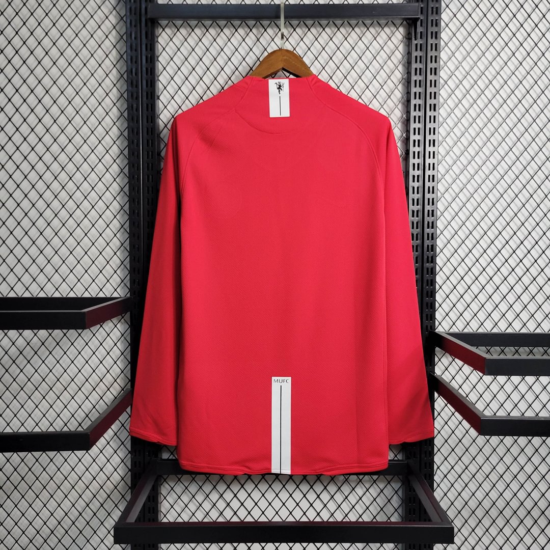 2007/2008 Manchester United Long Sleeve Retro Home Champions League Final Football Shirt