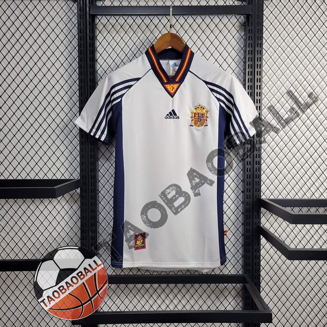 1998 Spain Retro Away Football Shirt
