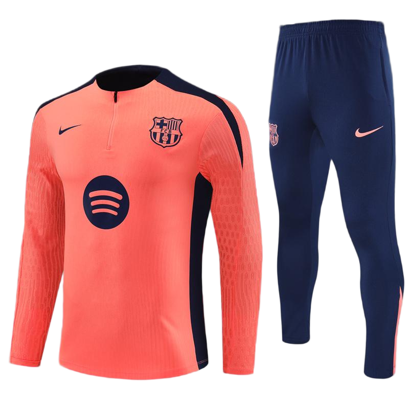 2024/2025 Barcelona Half-Pull orange Training Suit