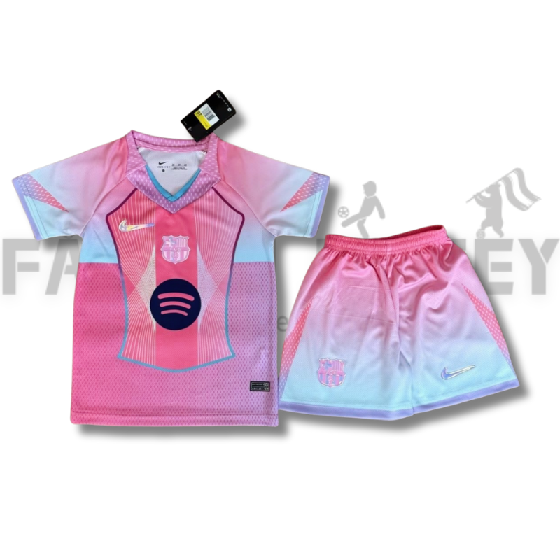 25/26 Barcelona Pink Special Edition Football Jersey(For Kids)