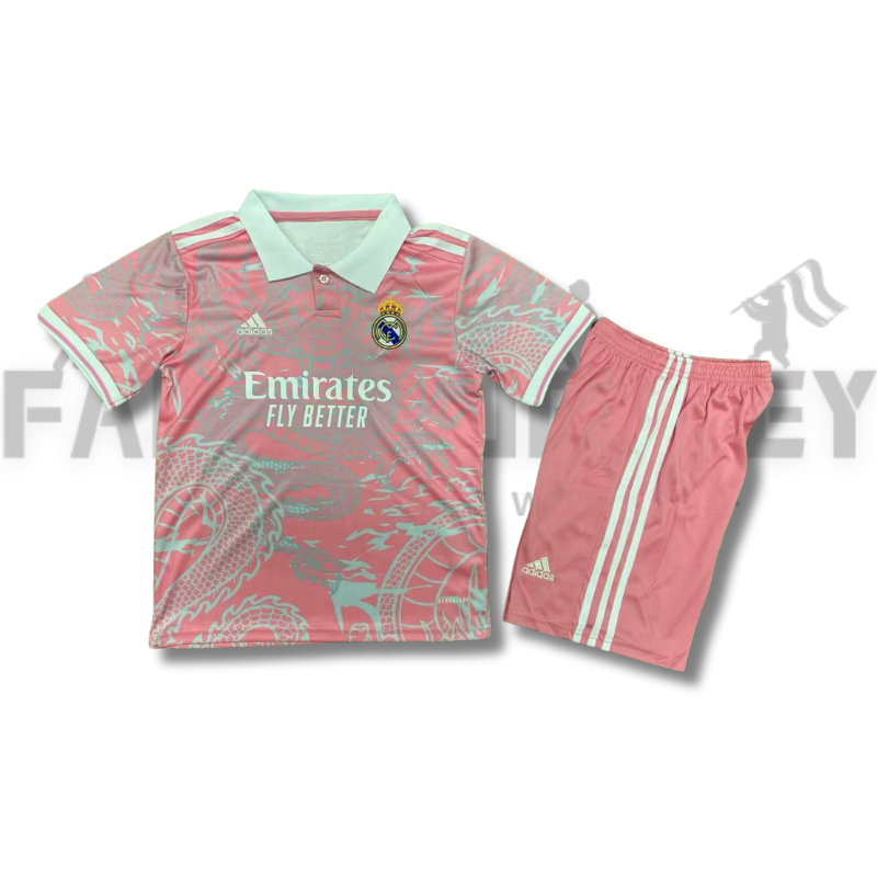 2025/2026 Real Madrid Pink Dragon Special Jersey(For Kids)