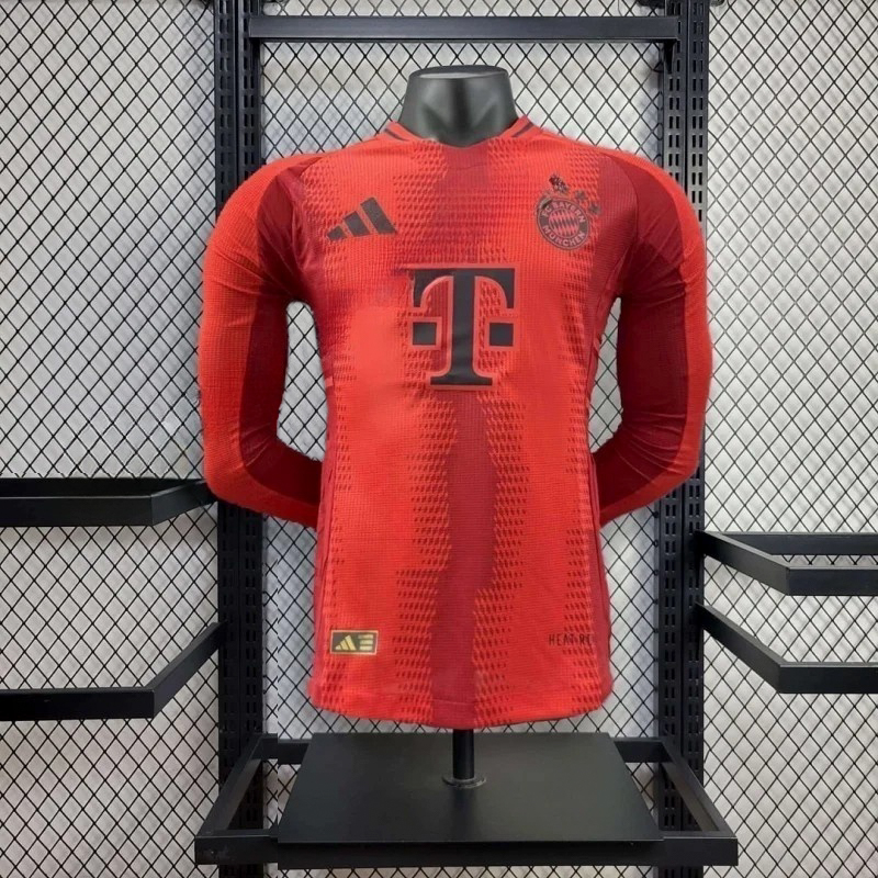 2024/2025 Bayern Munchen Long Sleeve Player Version Home Football Shirt
