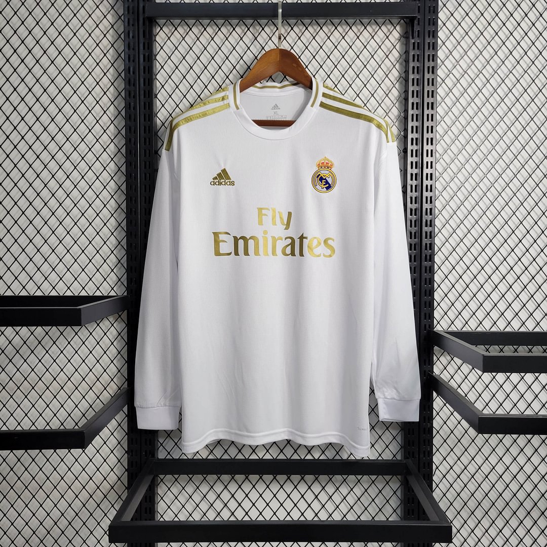 2019/2020 Real Madrid Retro Long Sleeve Home Football Shirt