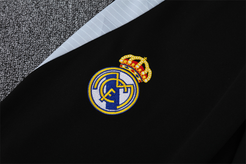 2024/2025 Real Madrid Long Zipped Jacket Training Suit yellow And White Football Shirt
