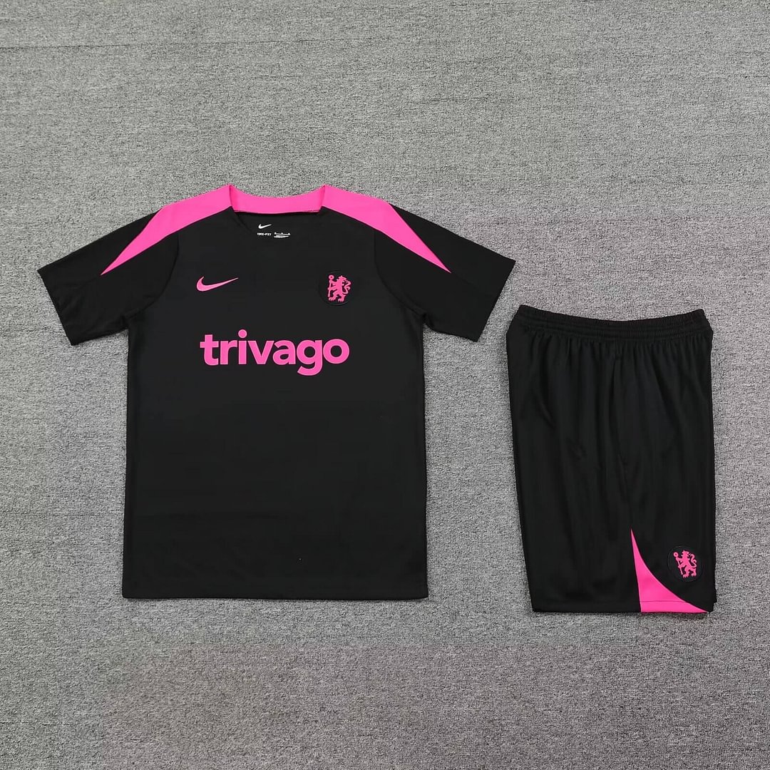 2024/2025 Chelsea Black Pre-Match Football Shirt For Player Version