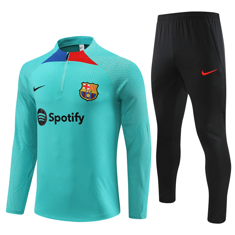 2025/2026 Barcelona light blue Half-Pull Training Suit