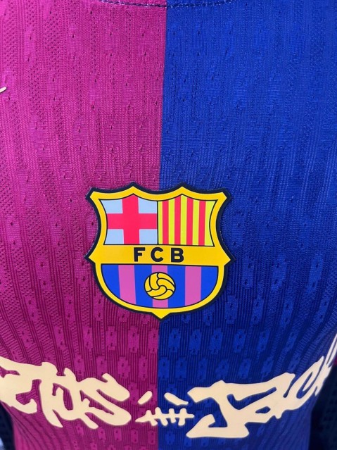 2024/2025 Limited Edition FC Barcelona x Travis Scott Men’s Home Long Sleeves Football Jersey( Player Edition )