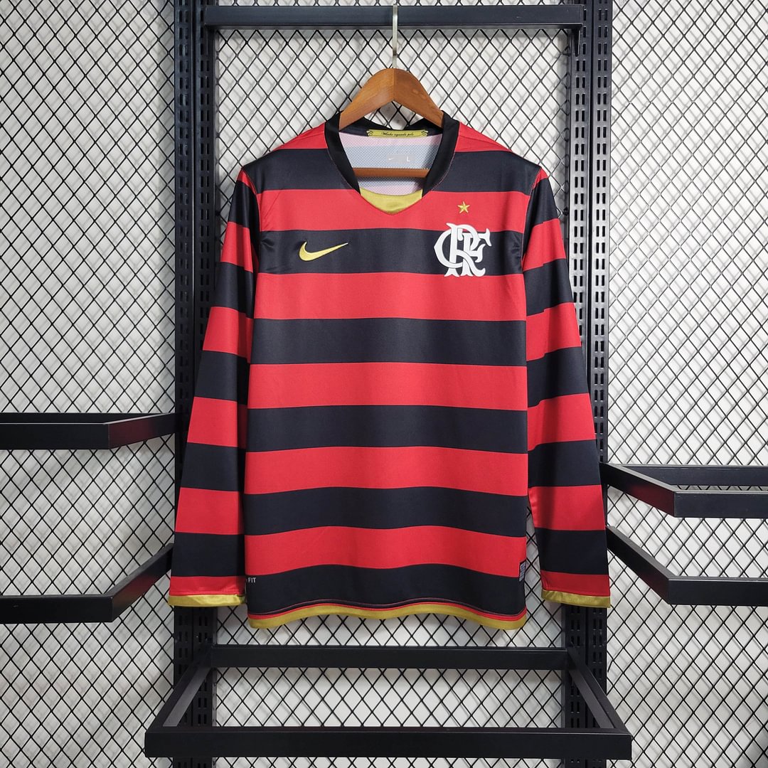 2008/2009 Flamengo Retro Long Sleeve Home Football Shirt