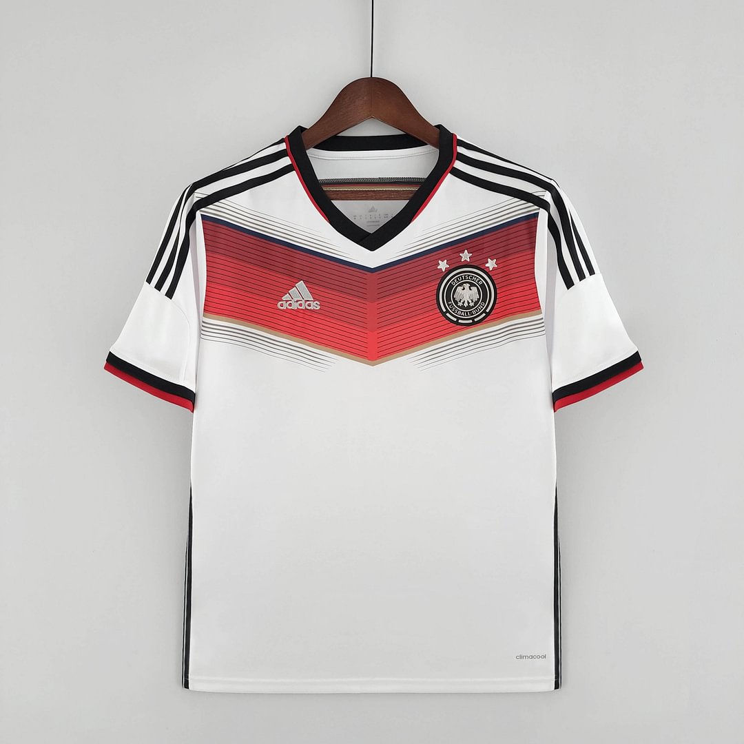 2014 Germany Retro White Home Football Shirt( Fans Edition )