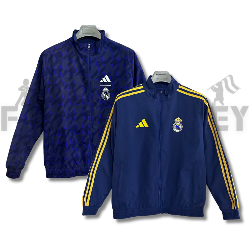 2024/2025 Real Madrid Reversible Windbreaker( Royal Blue)Football Shirt