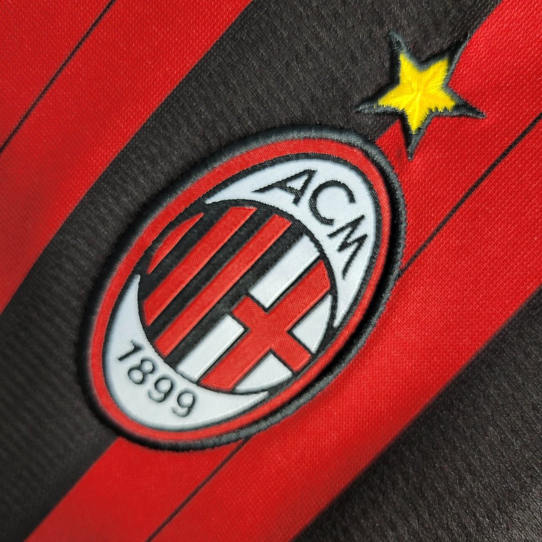 2013/2014 AC Milan Retro Long Sleeve Home Football Shirt