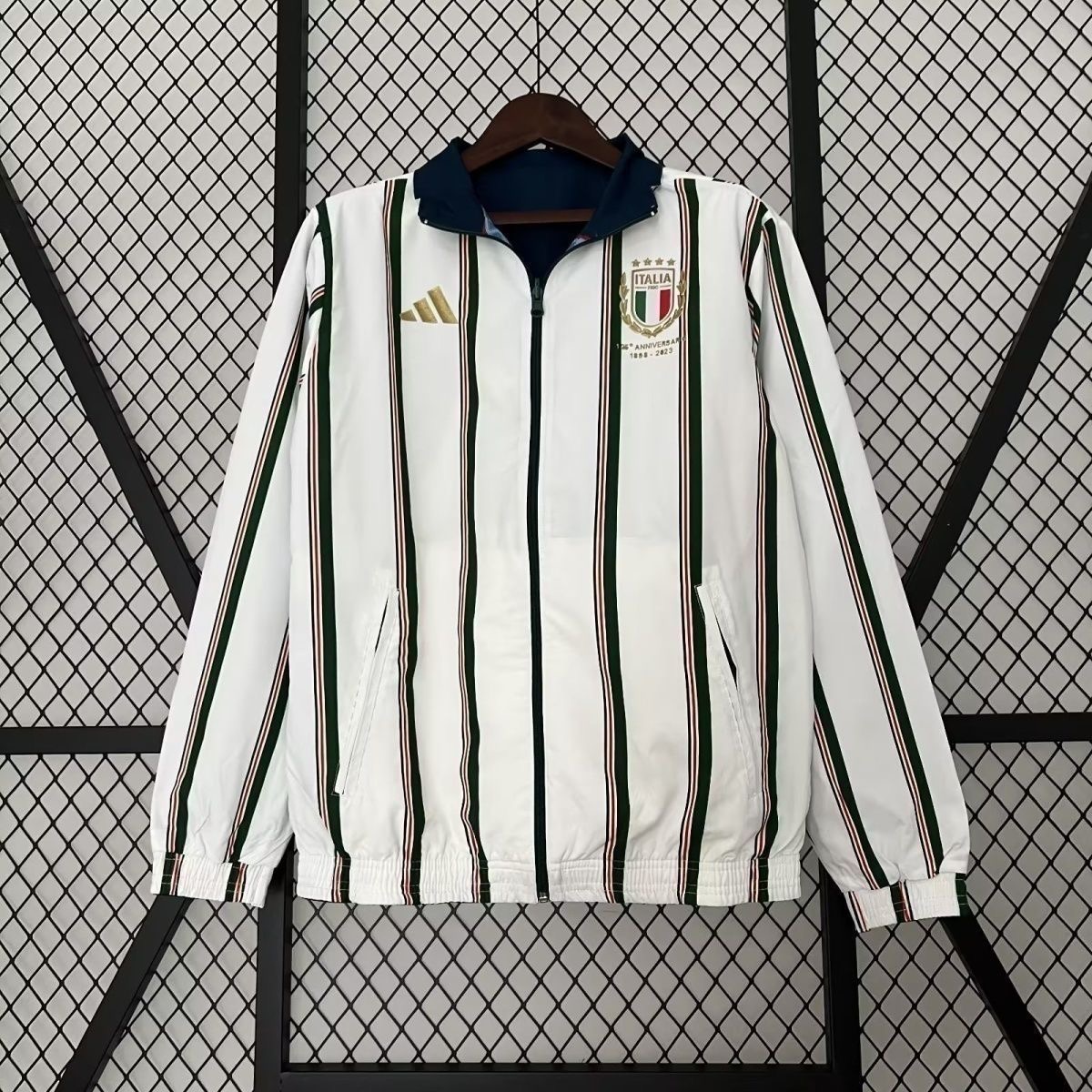 2023/2024 Italy (Blue-White)Reversible Windbreaker Football Shirt