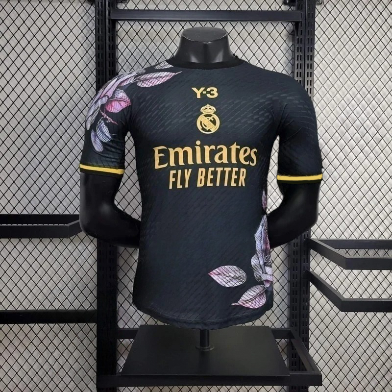2024/2025 Real Madrid Y3 Black Gold Edition Football Shirt For Player Version
